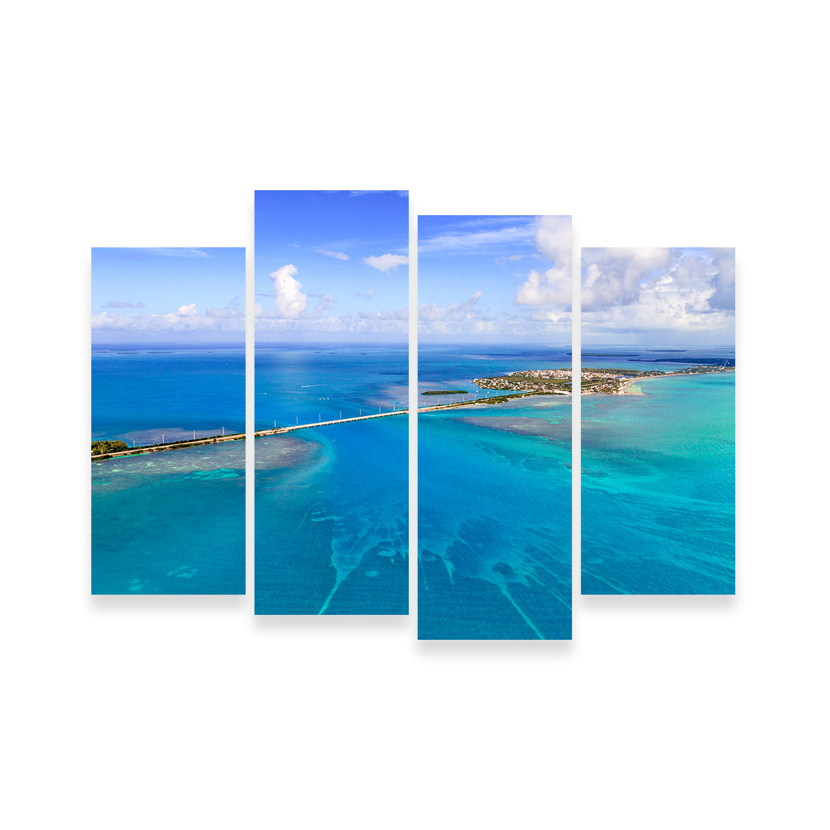 Florida Keys Aerial View with Bridge Wall Art