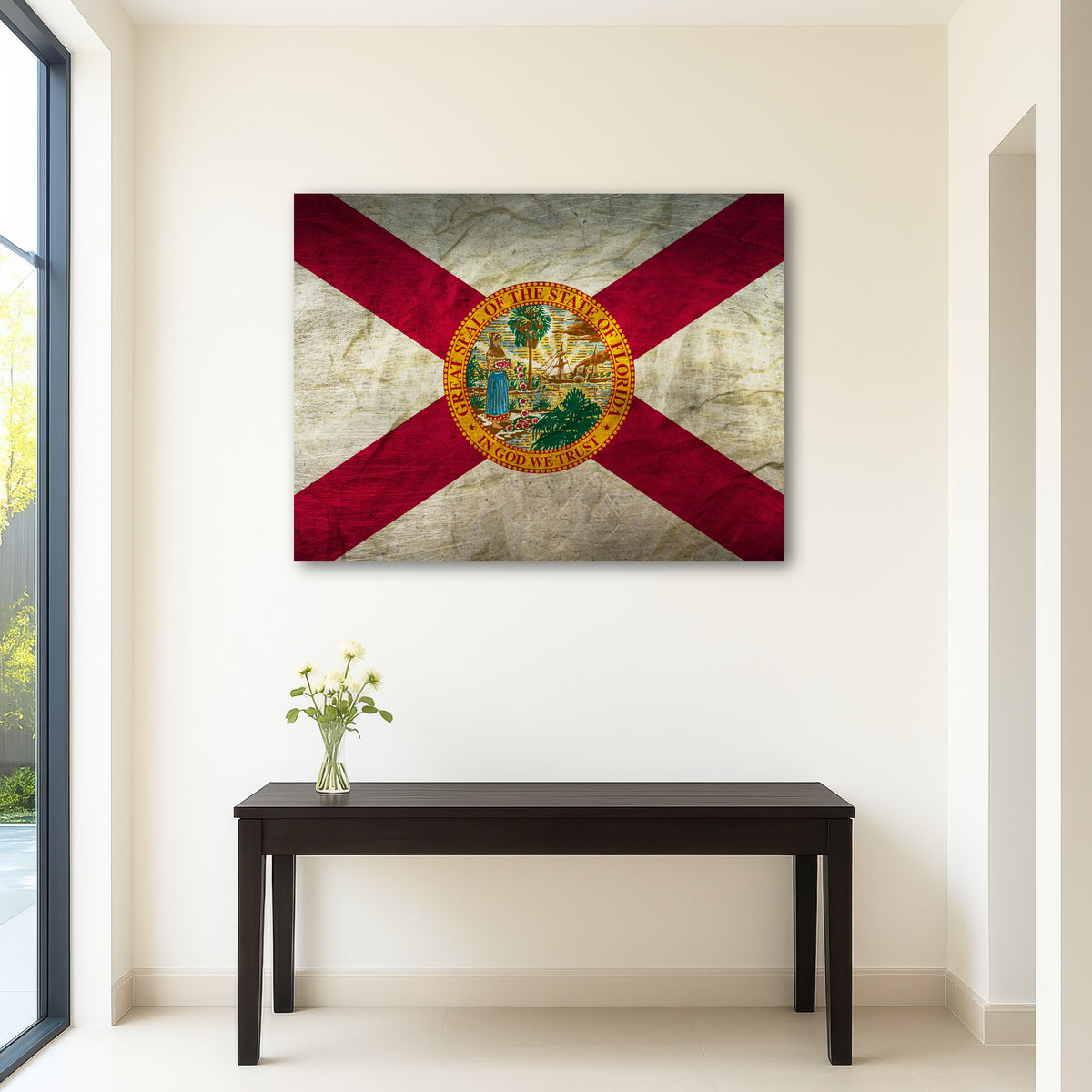 AUTO-MOCKUP ROOM | Florida Flag Grunge