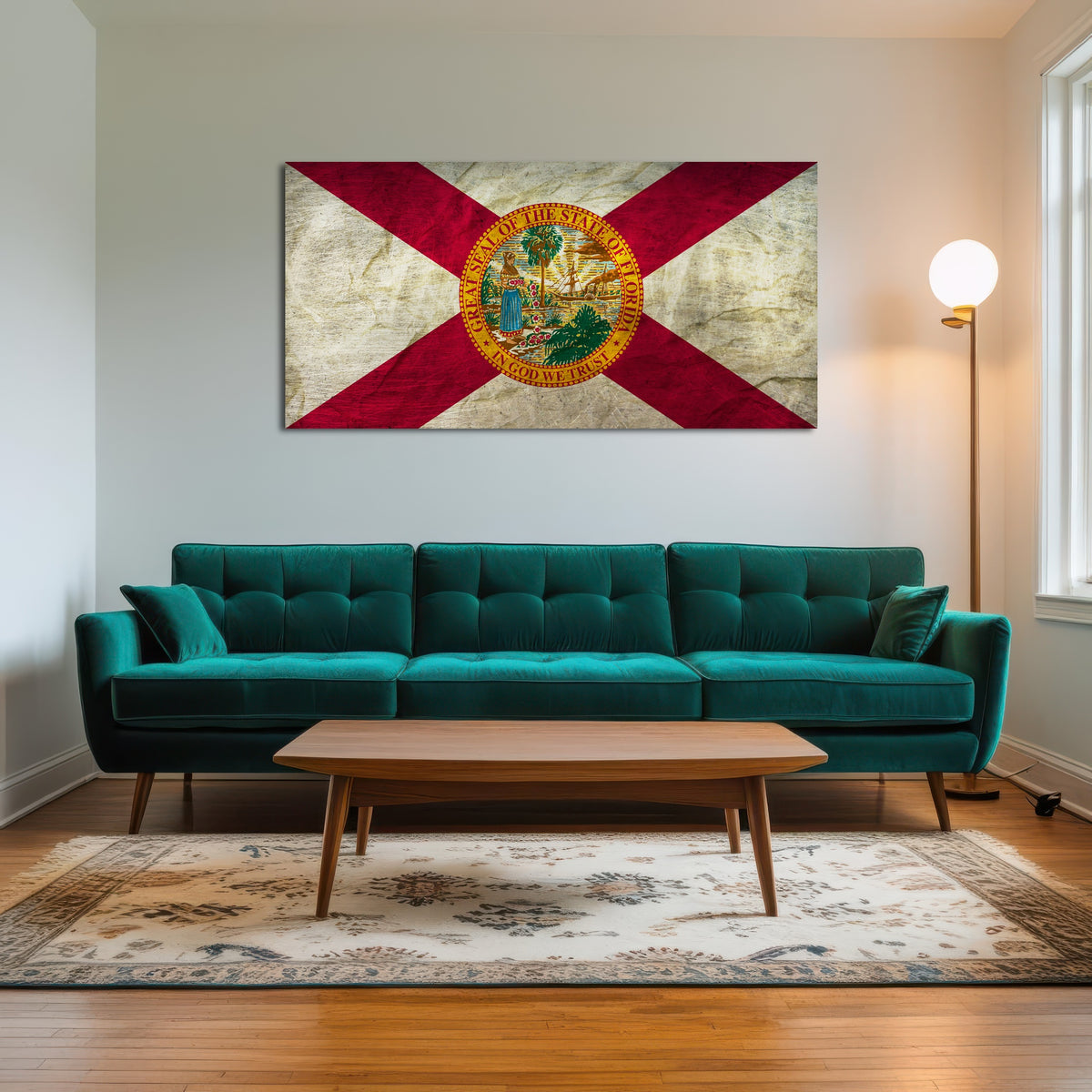 AUTO-MOCKUP ROOM | Florida Flag Grunge