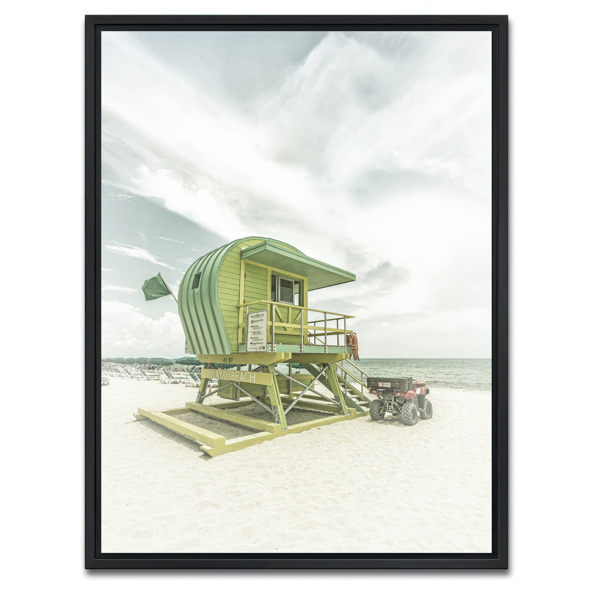 AUTO-MOCKUP WHITE | Florida Flair at Miami Beach | 1 Piece | Black Framed Canvas | group=3x4