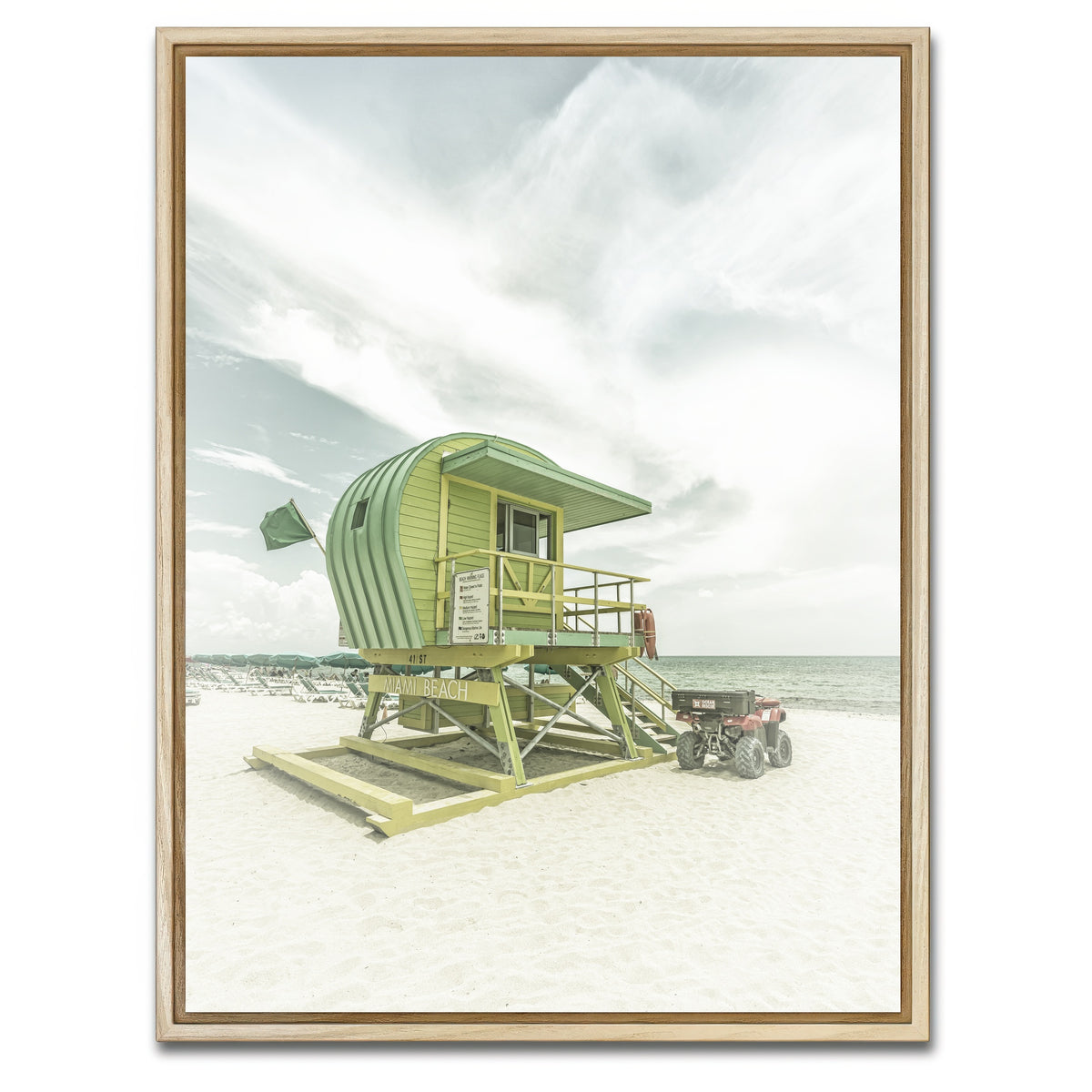 AUTO-MOCKUP WHITE | Florida Flair at Miami Beach | 1 Piece | Natural Framed Canvas | group=3x4
