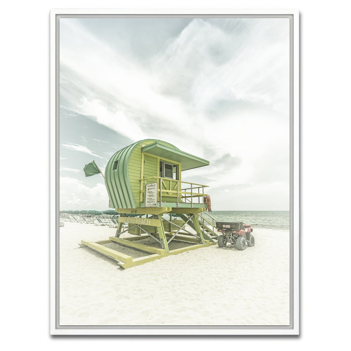 AUTO-MOCKUP WHITE | Florida Flair at Miami Beach | 1 Piece | White Framed Canvas | group=3x4