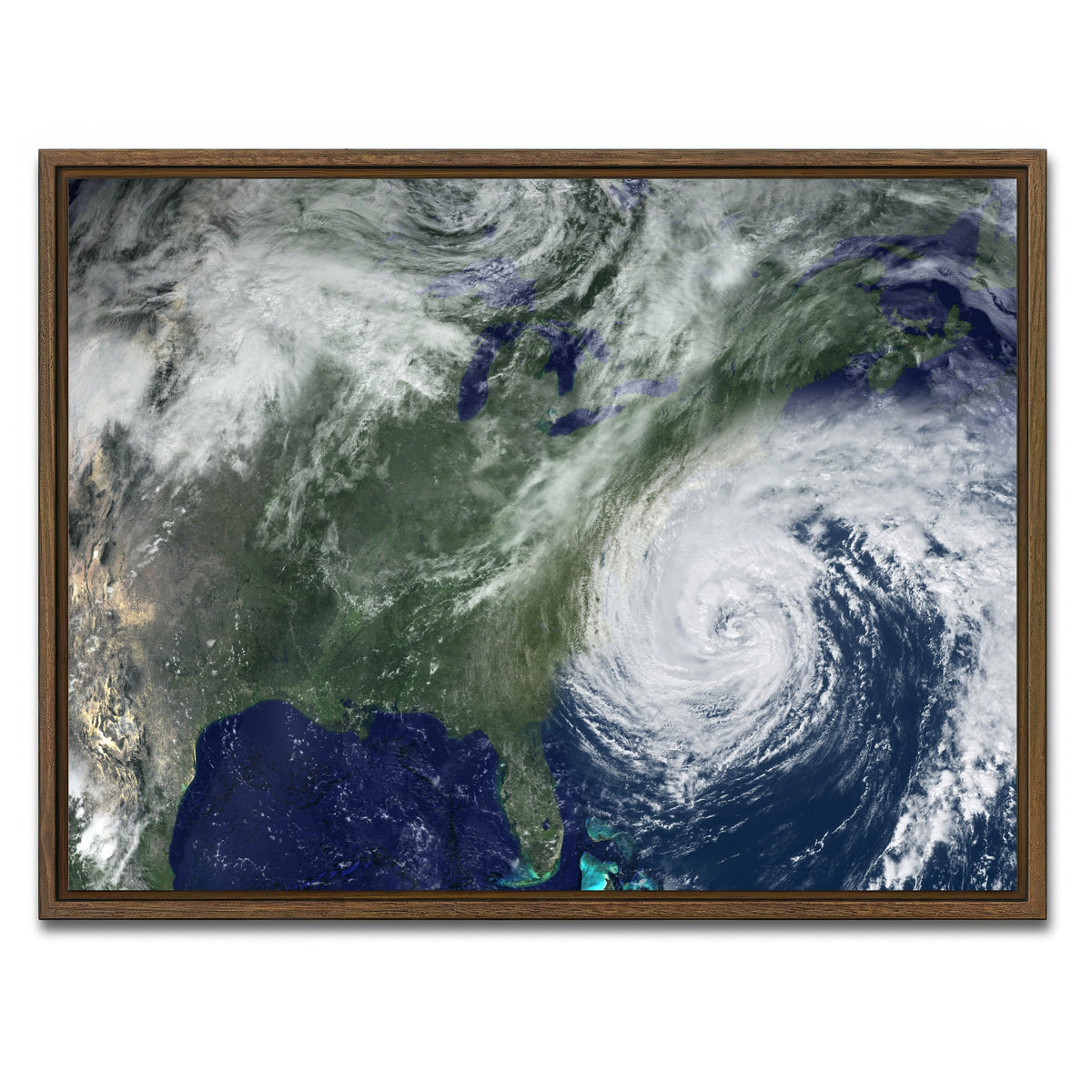 AUTO-MOCKUP WHITE | Florida Hurricane | 1 Piece | Walnut Framed Canvas | group=4x3
