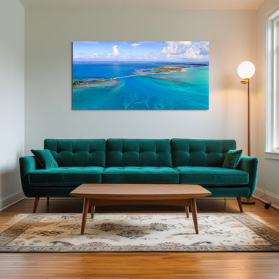 AUTO-MOCKUP ROOM | Florida Keys Aerial View with bridge