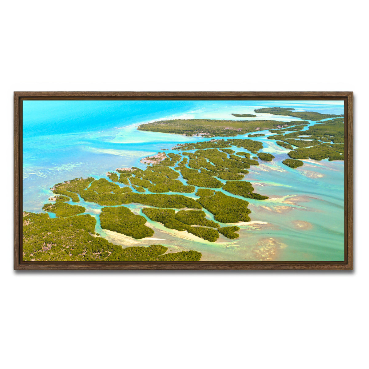 AUTO-MOCKUP WHITE | Florida Keys | 1 Piece | Walnut Framed Canvas | group=2x1