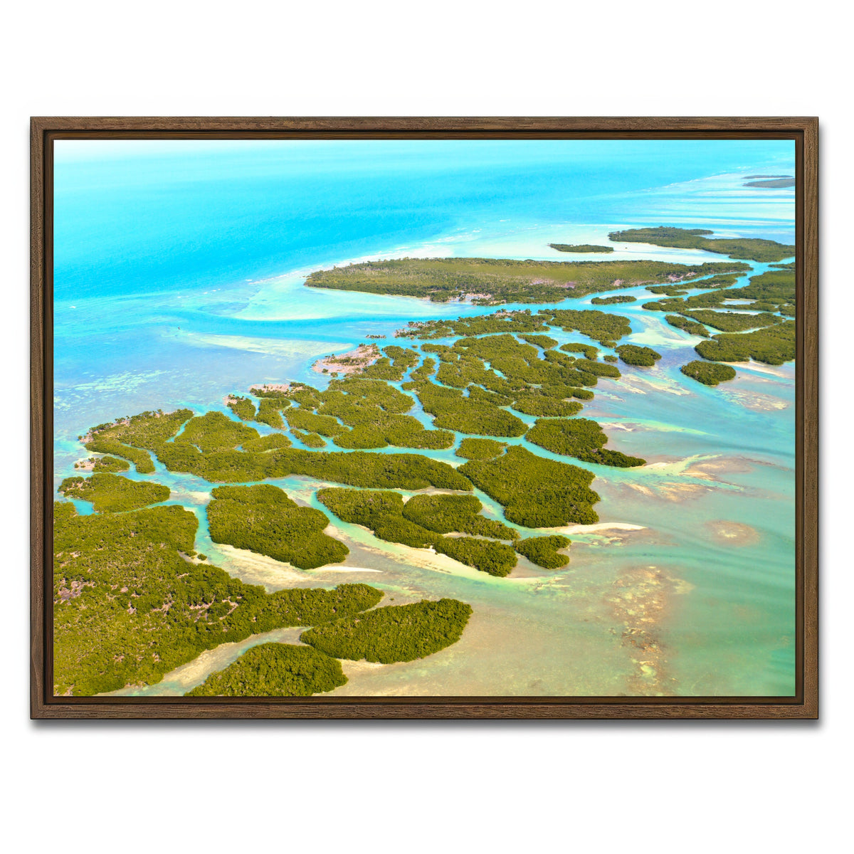 AUTO-MOCKUP WHITE | Florida Keys | 1 Piece | Walnut Framed Canvas | group=4x3