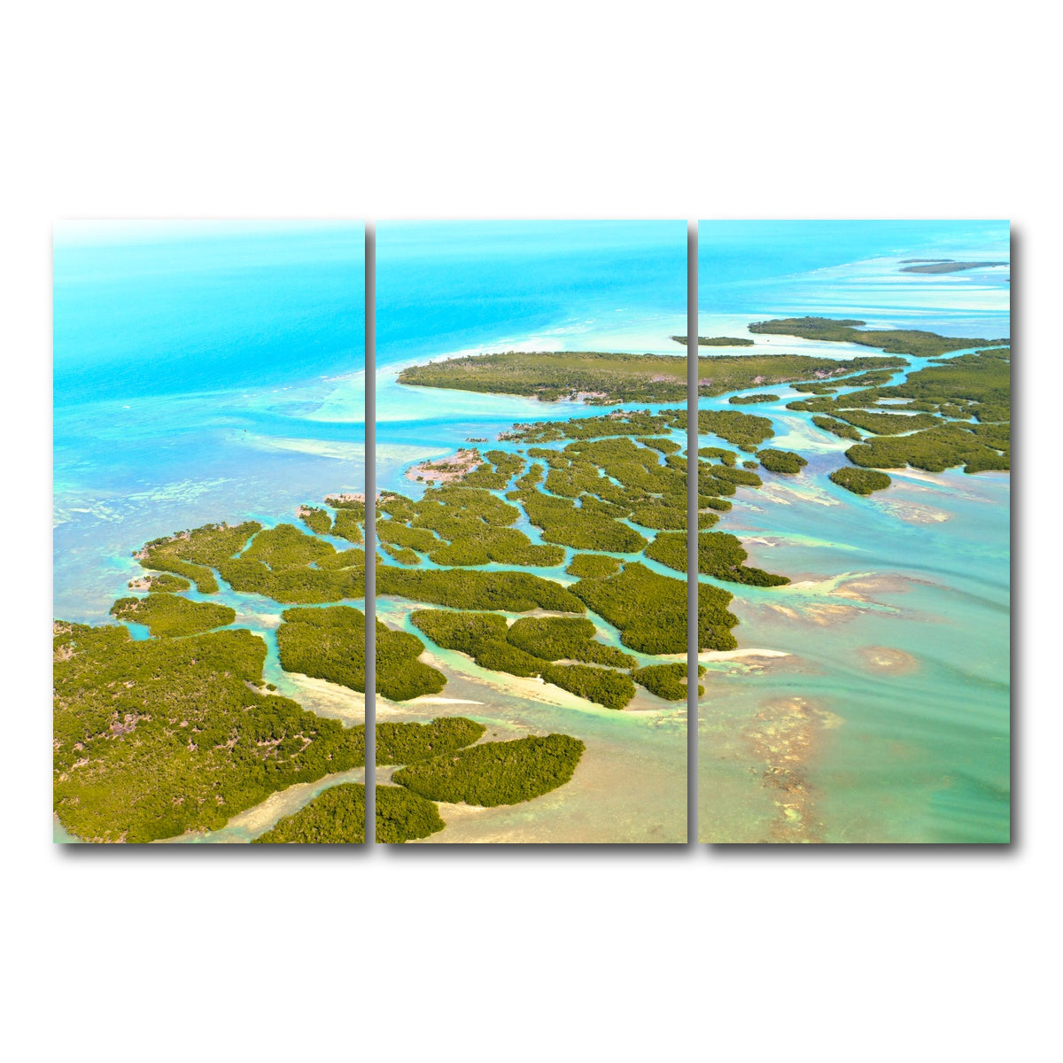 AUTO-MOCKUP WHITE | Florida Keys | 3 Piece | Gallery Wrap Canvas | group=12x24
