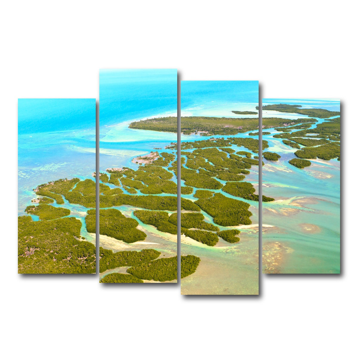 AUTO-MOCKUP WHITE | Florida Keys | 4 Piece | Gallery Wrap Canvas | group=4_normal