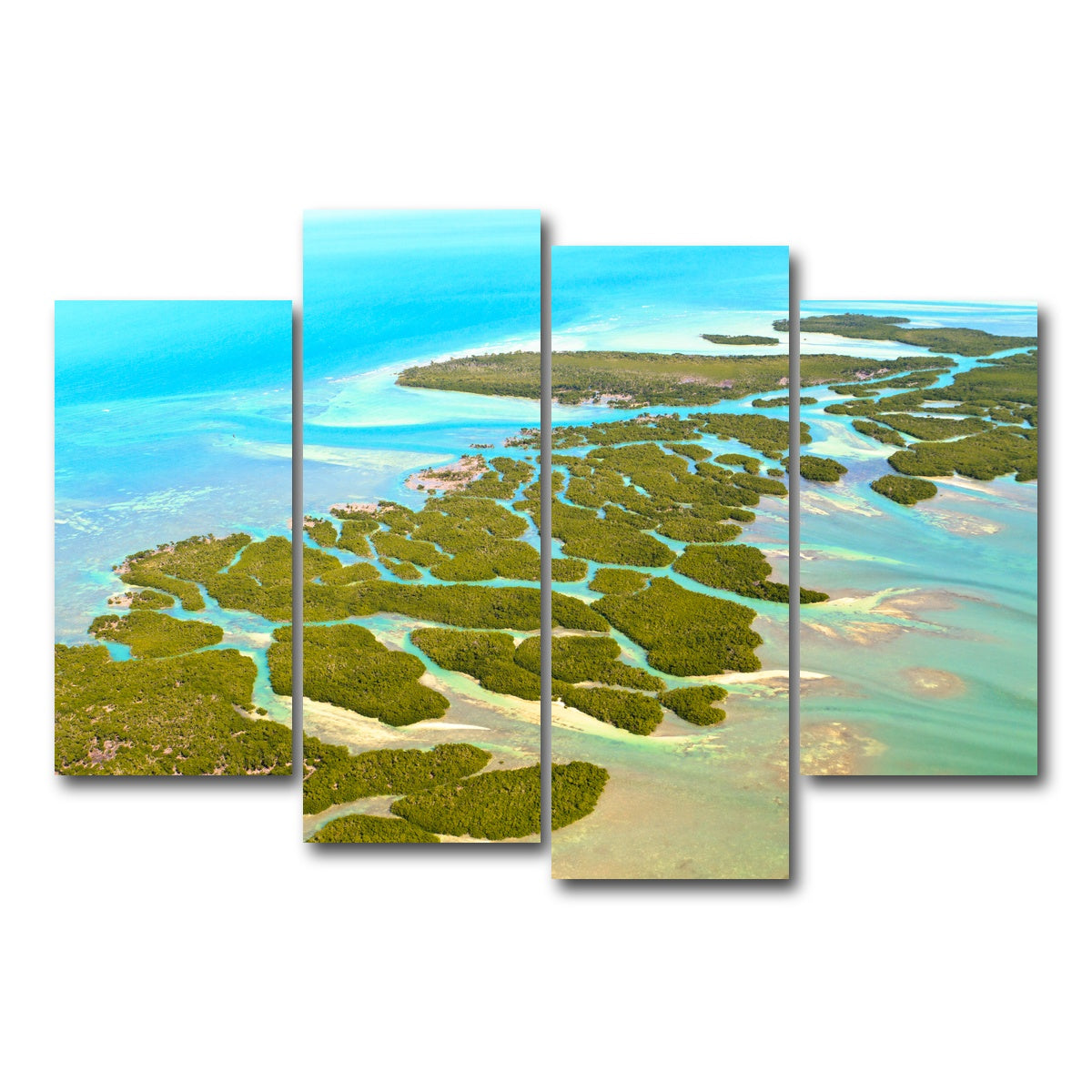 AUTO-MOCKUP WHITE | Florida Keys | 4 Piece | Gallery Wrap Canvas | group=4_short