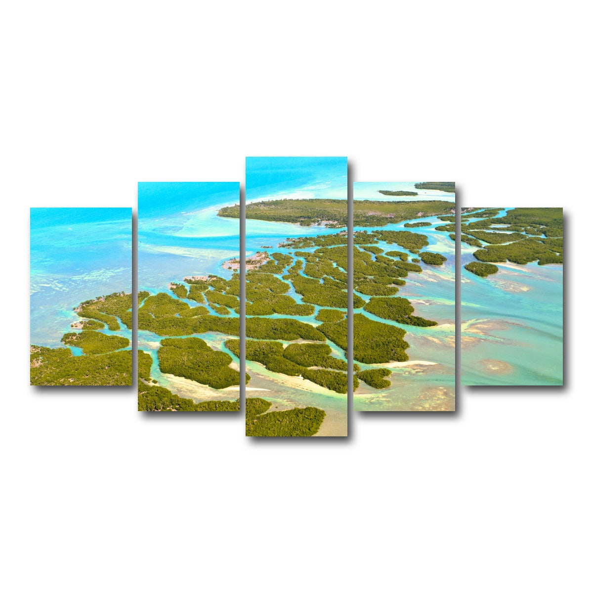 AUTO-MOCKUP WHITE | Florida Keys | 5 Piece | Gallery Wrap Canvas | group=5_normal