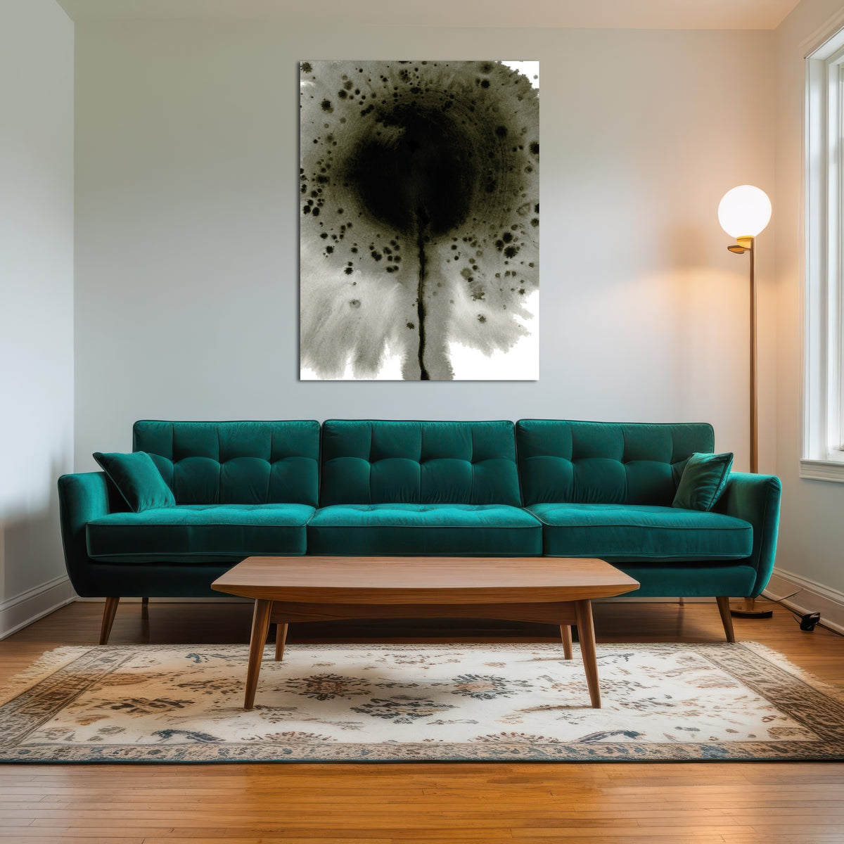 AUTO-MOCKUP ROOM | Flower Grey Spatter