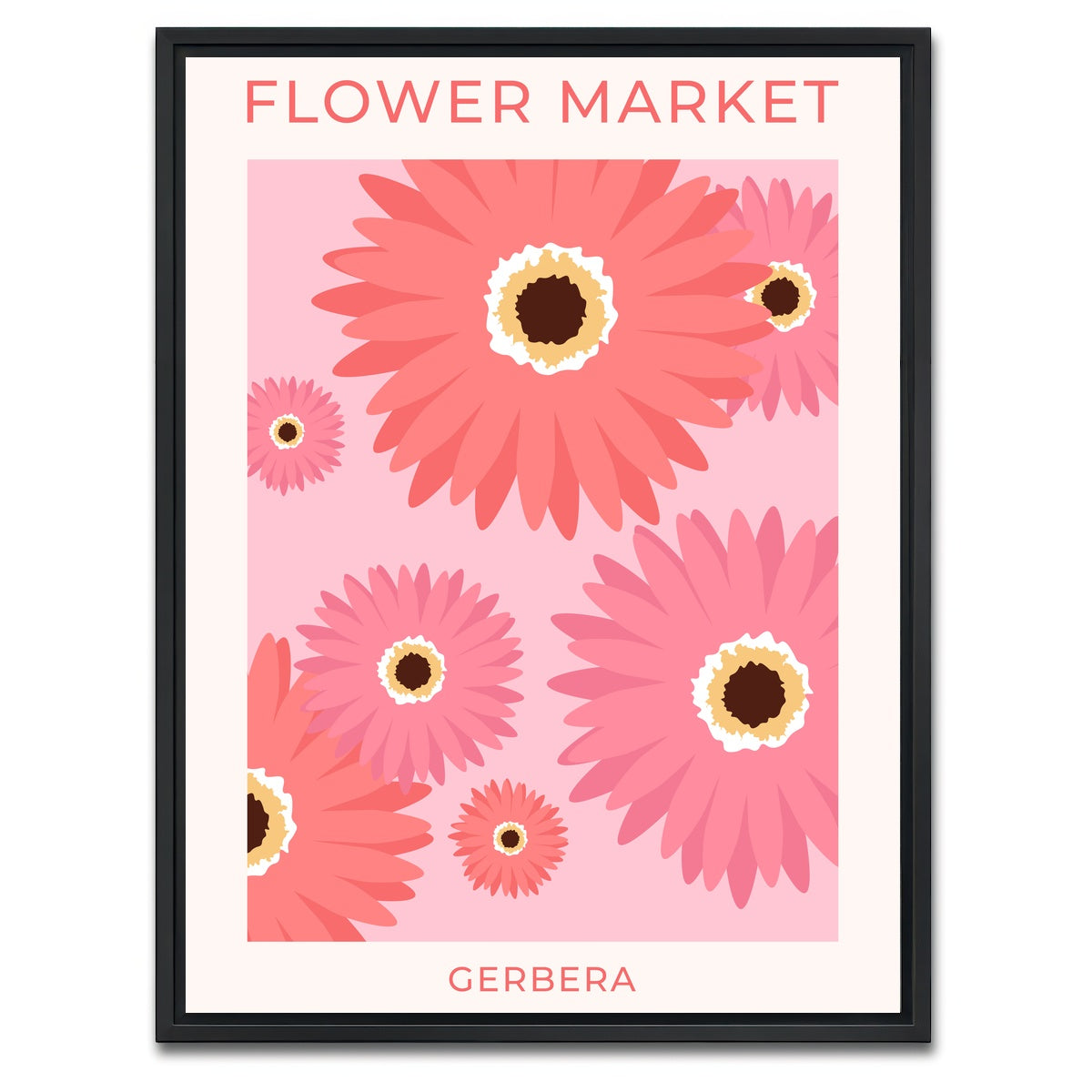 AUTO-MOCKUP WHITE | Flower Market | 1 Piece | Black Framed Canvas | group=3x4