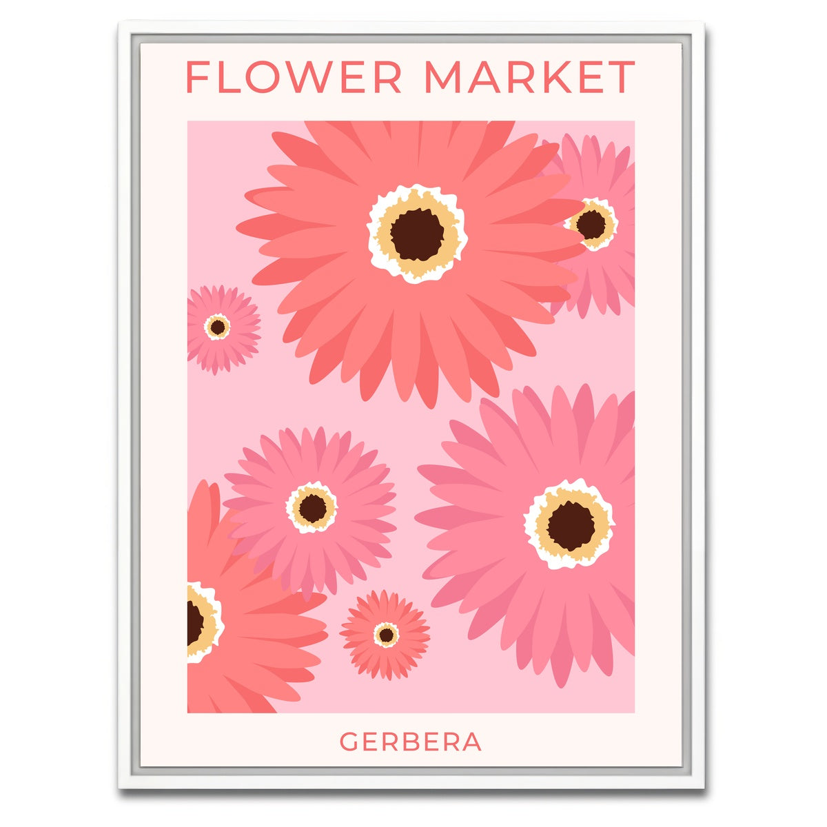 AUTO-MOCKUP WHITE | Flower Market | 1 Piece | White Framed Canvas | group=3x4
