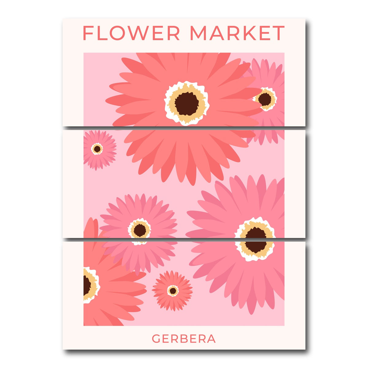 AUTO-MOCKUP WHITE | Flower Market | 3 Piece | Gallery Wrap Canvas | group=8x18_stacked