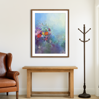 AUTO-MOCKUP ROOM | Flower Oil Painting Wall Art