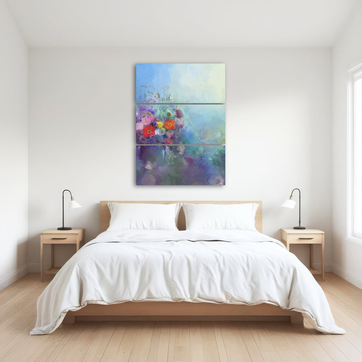 AUTO-MOCKUP ROOM | Flower oil painting