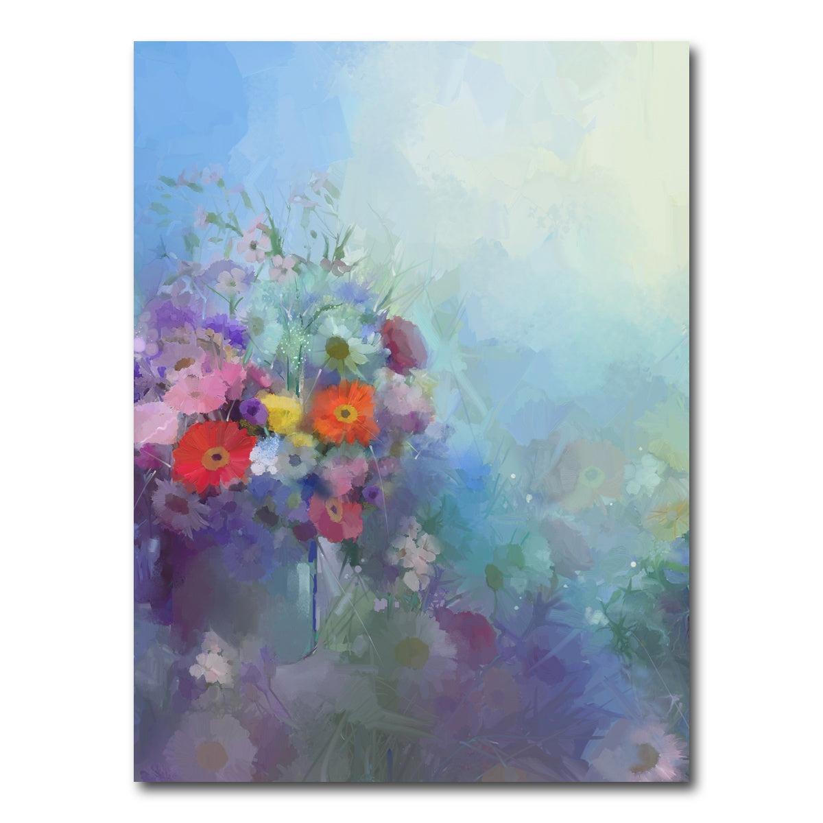 AUTO-MOCKUP WHITE | Flower oil painting | 1 Piece | Gallery Wrap Canvas | group=3x4