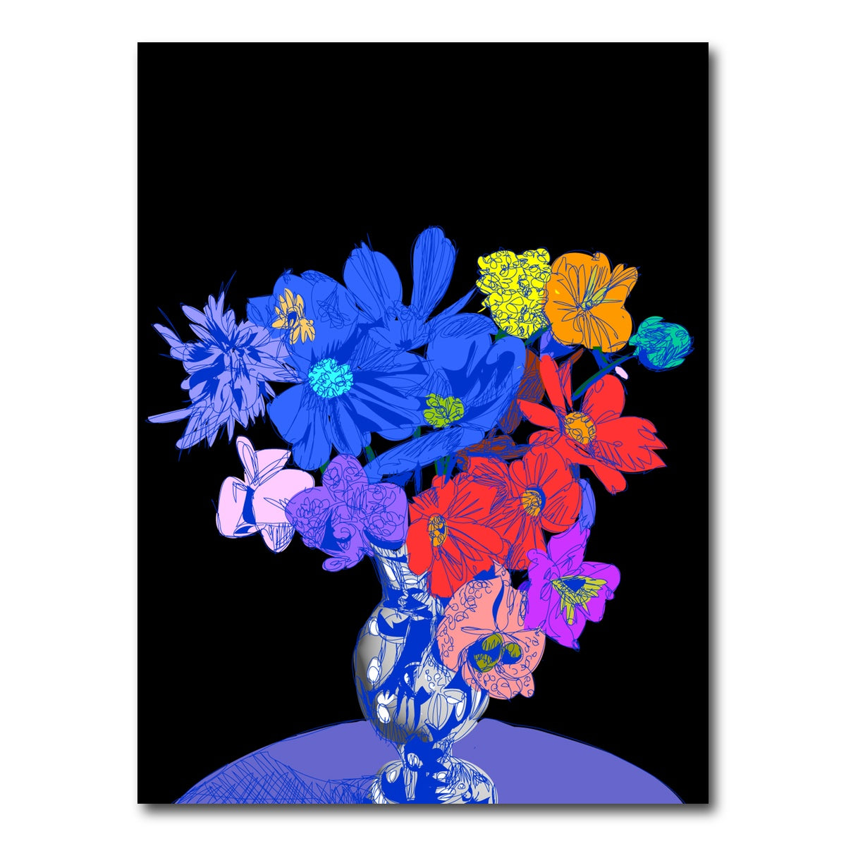 AUTO-MOCKUP WHITE | Flower vase | 1 Piece | Gallery Wrap Canvas | group=3x4