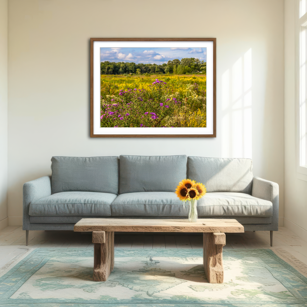 AUTO-MOCKUP ROOM | Flowering Prairie at Middlefork Savanna Wall Art