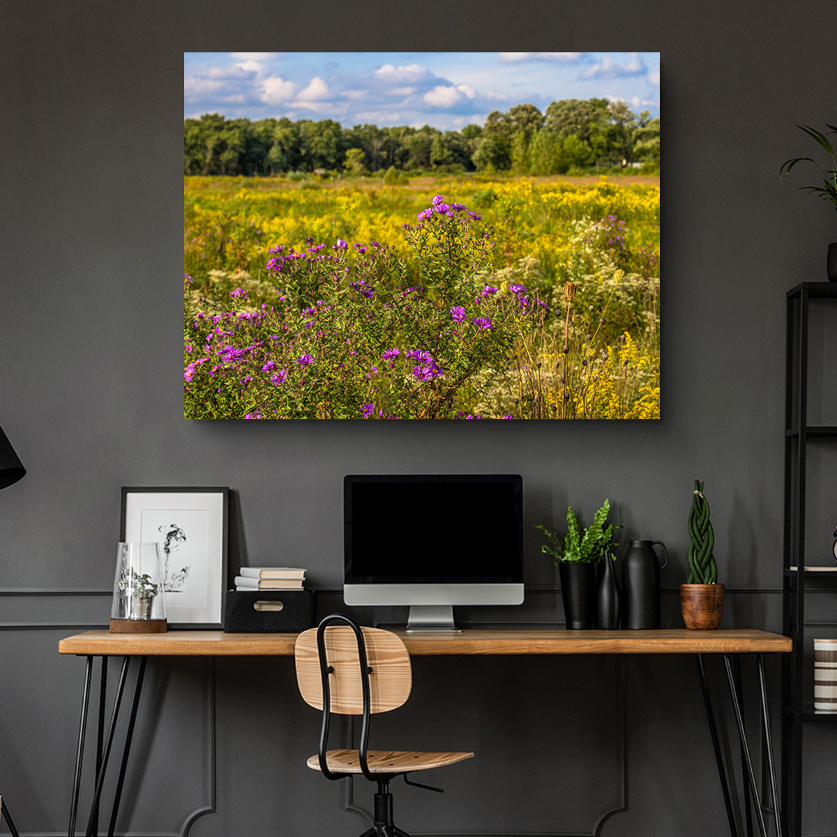 Flowering Prairie at Middlefork Savanna Wall Art
