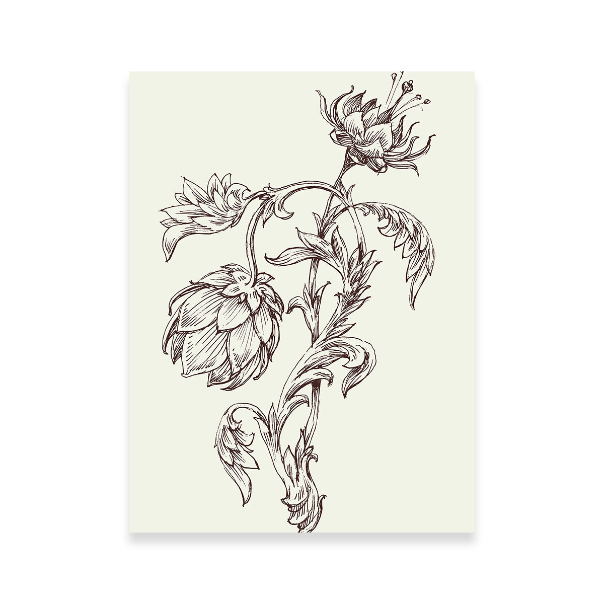 Flowers Sketch Wall Art