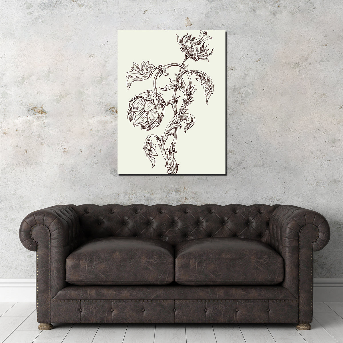 Flowers Sketch Wall Art
