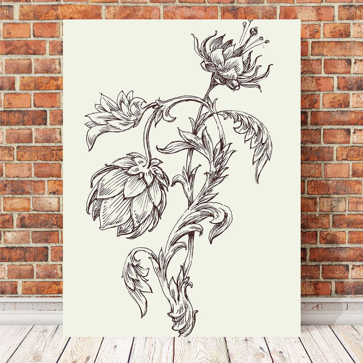 Flowers Sketch Wall Art