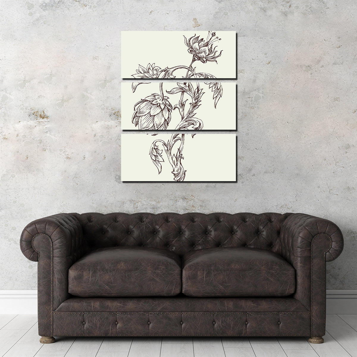 Flowers Sketch Wall Art