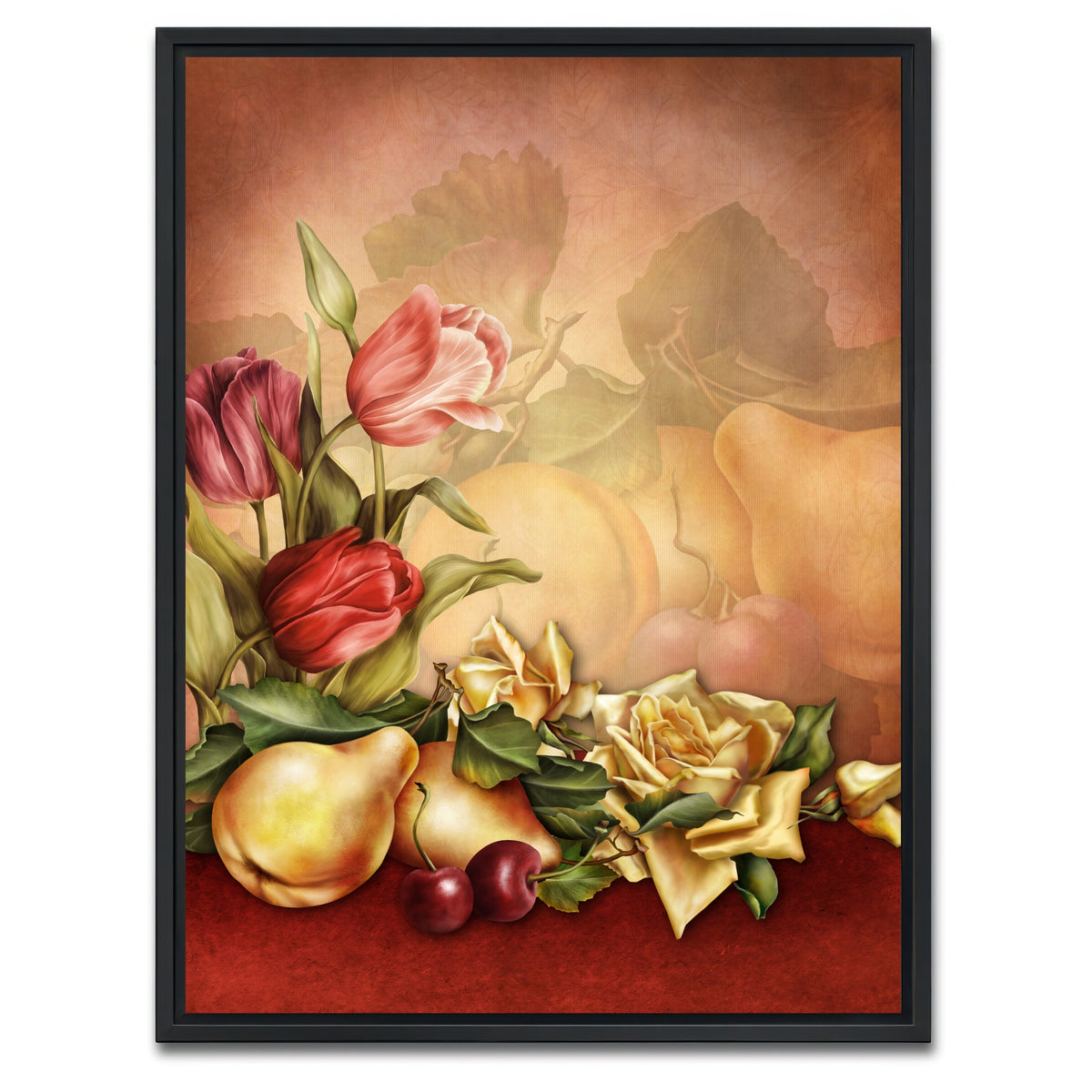 AUTO-MOCKUP WHITE | Flowers & Fruits | 1 Piece | Black Framed Canvas | group=3x4