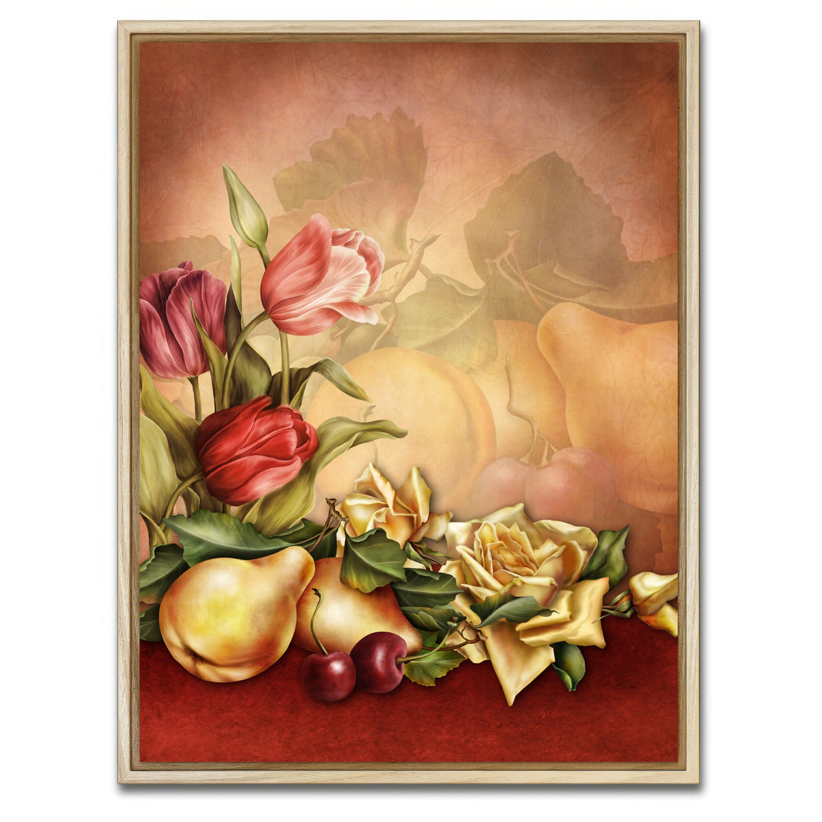 AUTO-MOCKUP WHITE | Flowers & Fruits | 1 Piece | Natural Framed Canvas | group=3x4