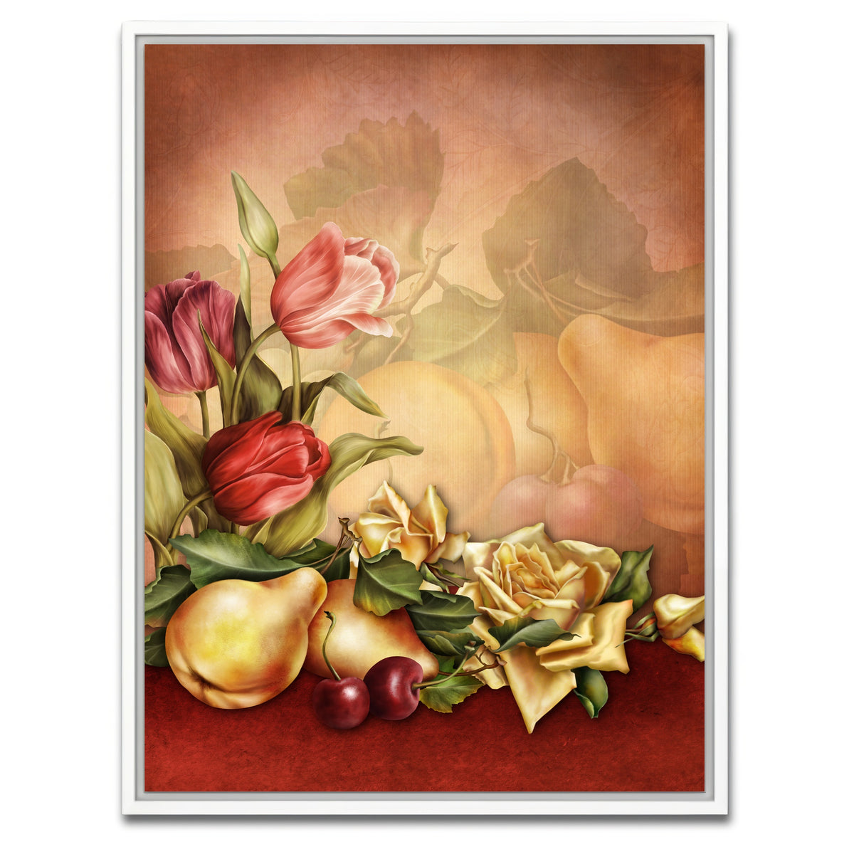 AUTO-MOCKUP WHITE | Flowers & Fruits | 1 Piece | White Framed Canvas | group=3x4