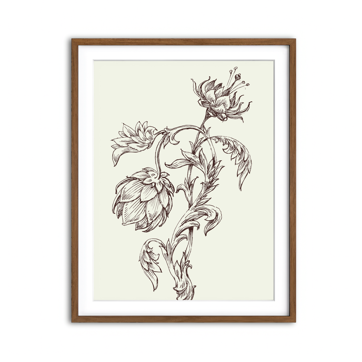 Framed Print 3x4 Walnut