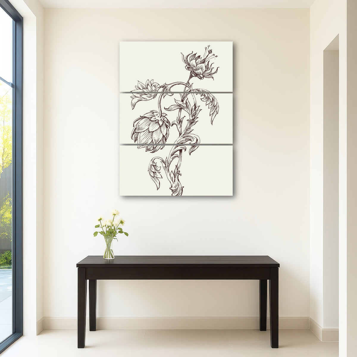 AUTO-MOCKUP ROOM | Flowers Sketch