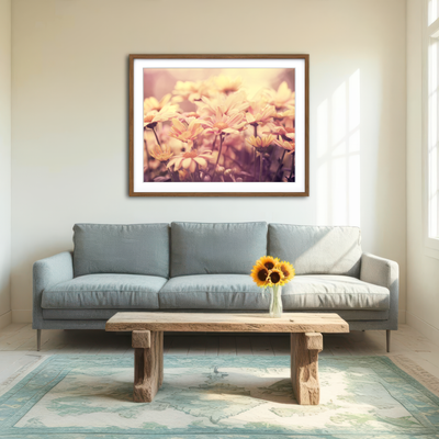 AUTO-MOCKUP ROOM | Flowers at Sunset Wall Art
