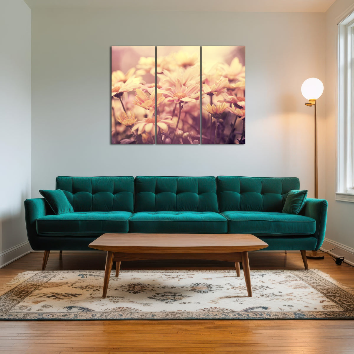 AUTO-MOCKUP ROOM | Flowers at Sunset