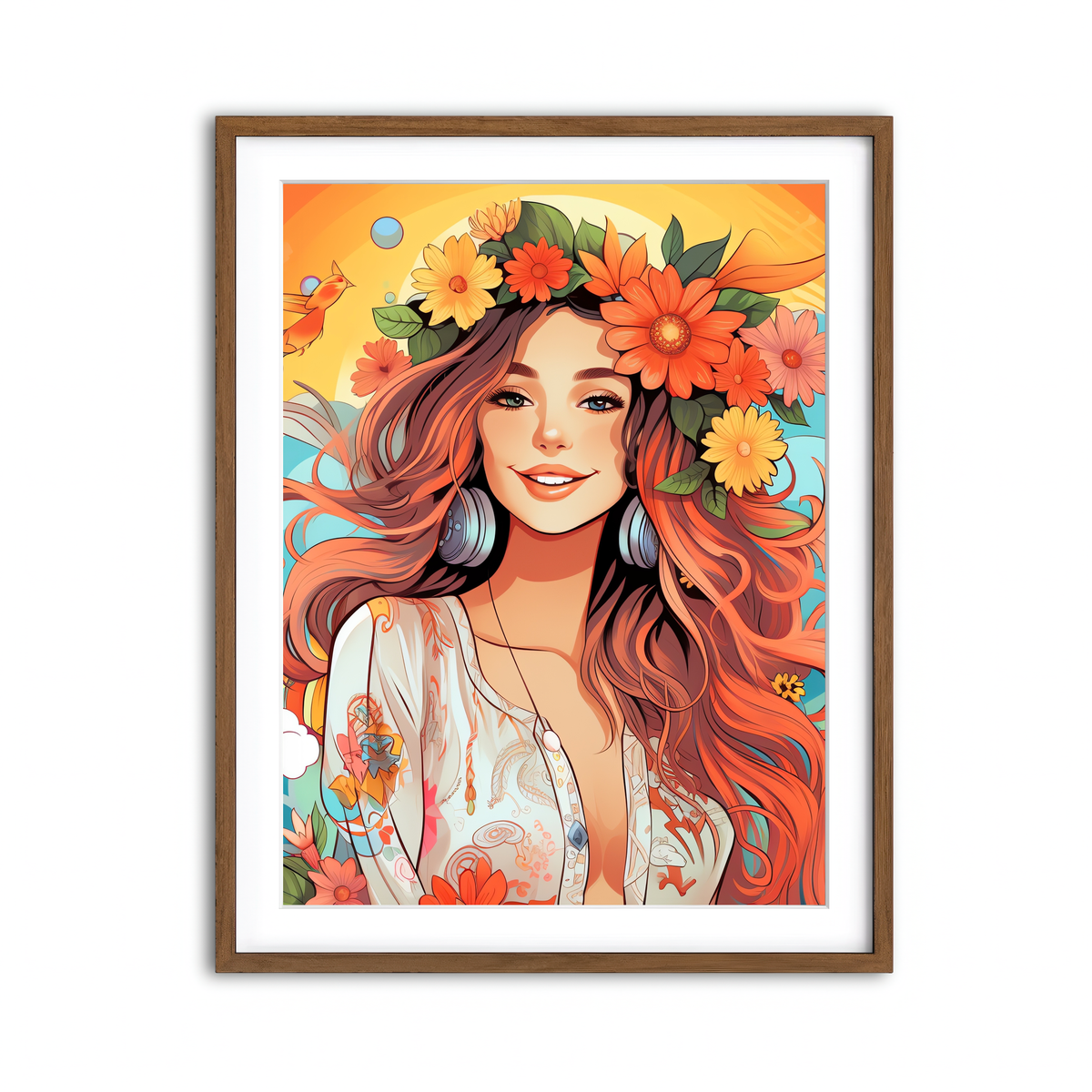 Framed Print 3x4 Walnut