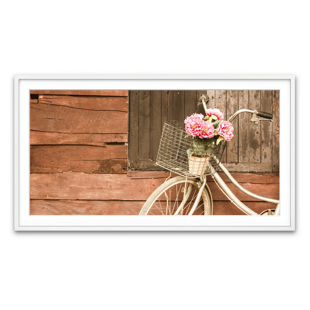 Framed Print 2x1 White