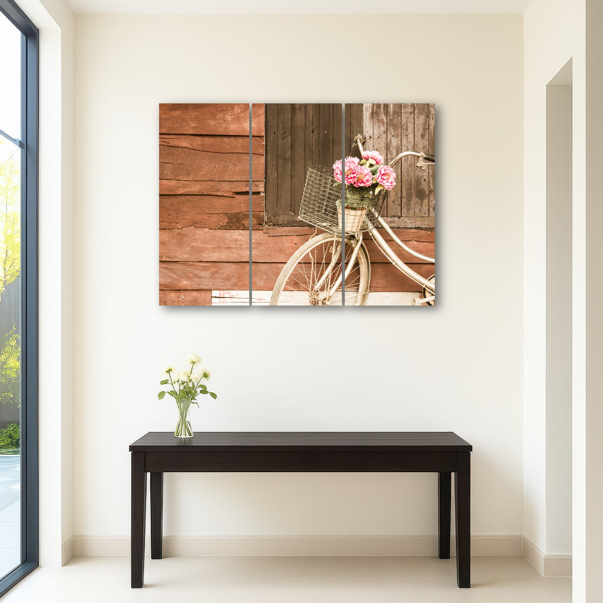 AUTO-MOCKUP ROOM | Flowers in a Bicycle Basket