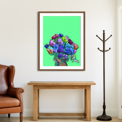 AUTO-MOCKUP ROOM | Flowers in Hand Wall Art