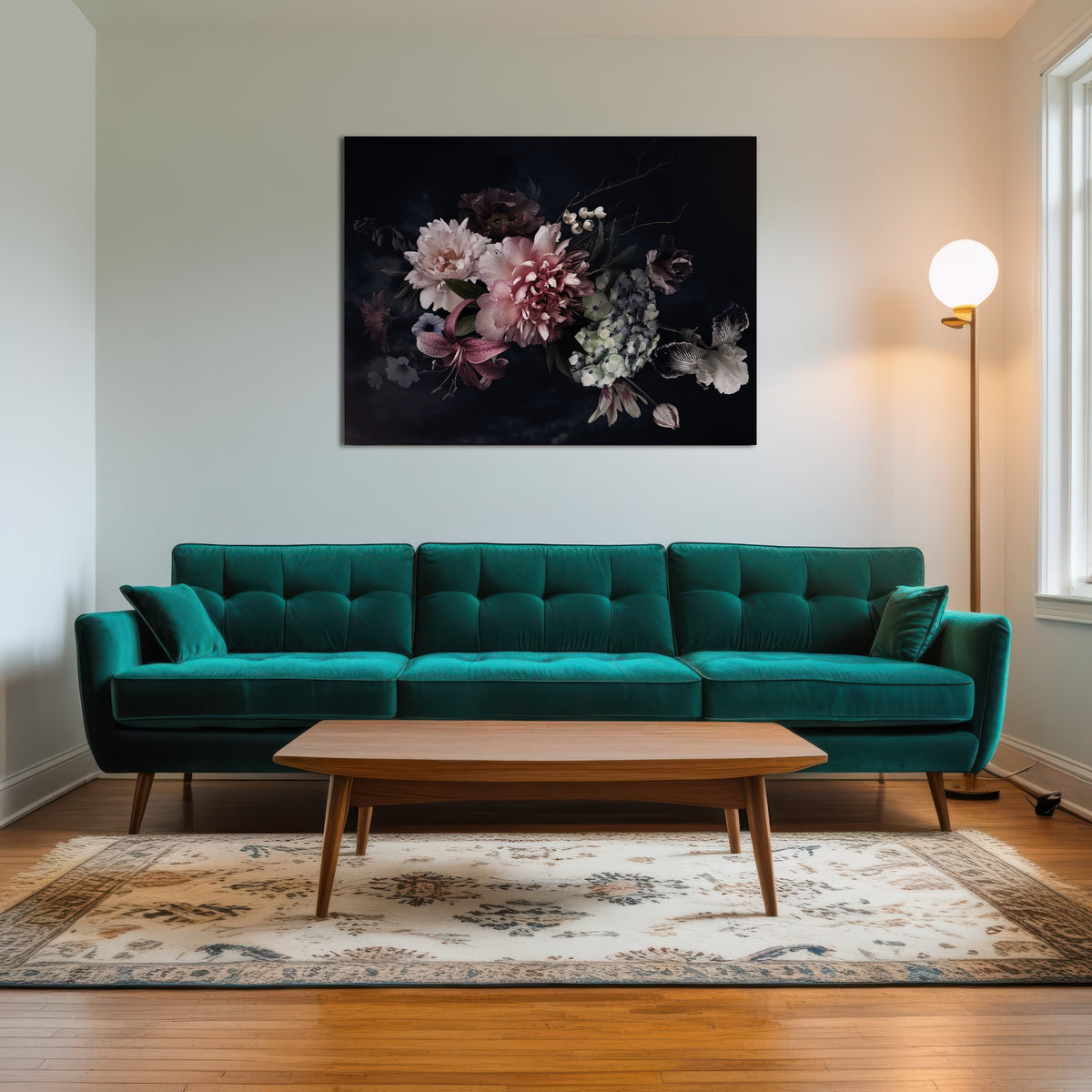 AUTO-MOCKUP ROOM | Flowers on Black