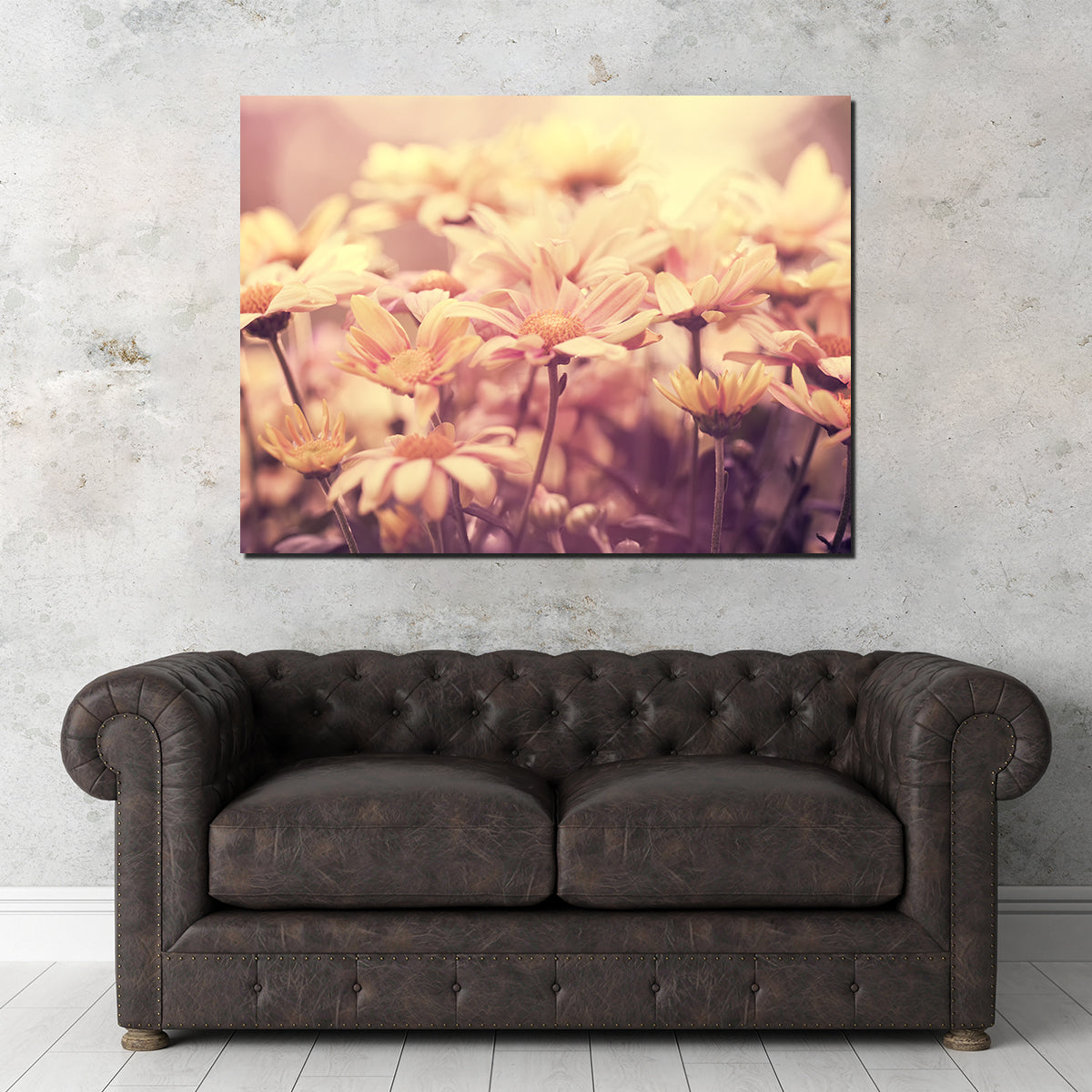 Flowers at Sunset Wall Art
