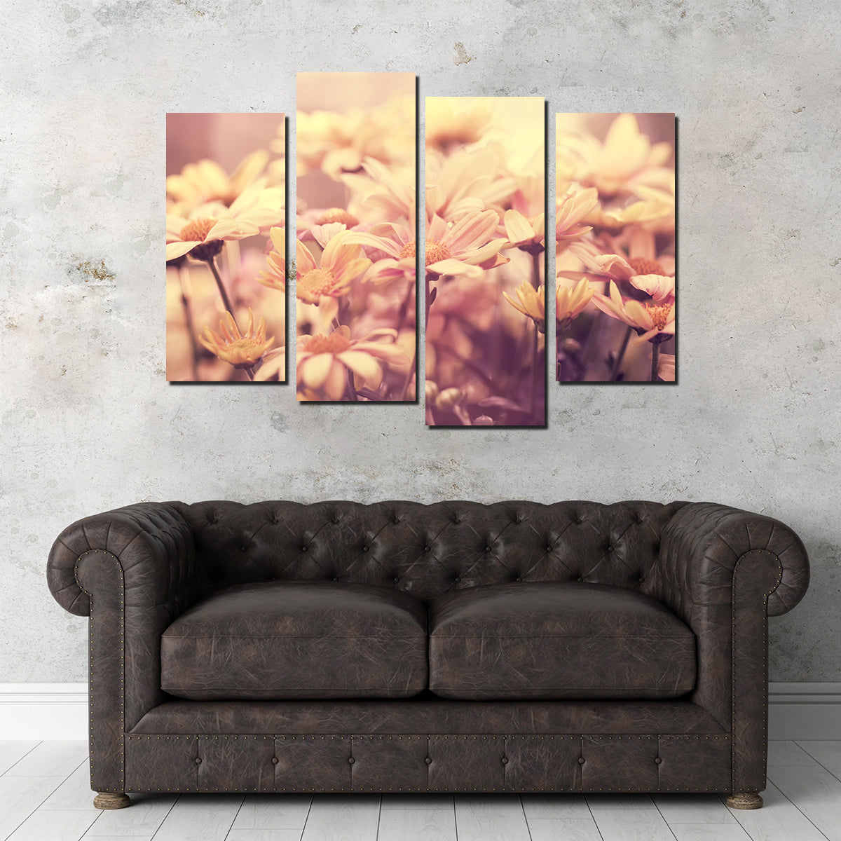 Flowers at Sunset Wall Art