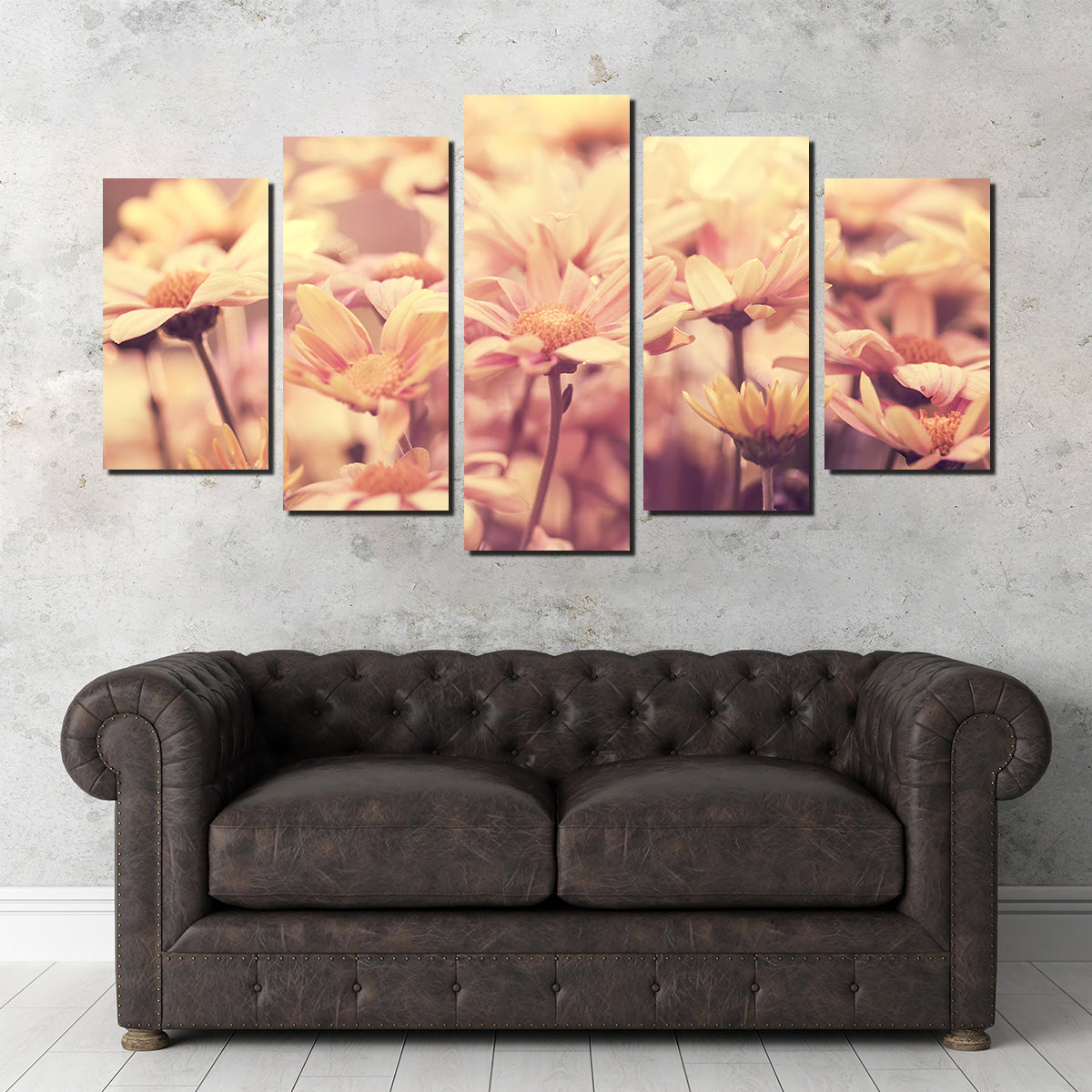 Flowers at Sunset Wall Art