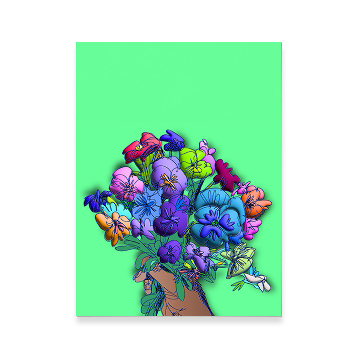 Flowers in Hand Wall Art