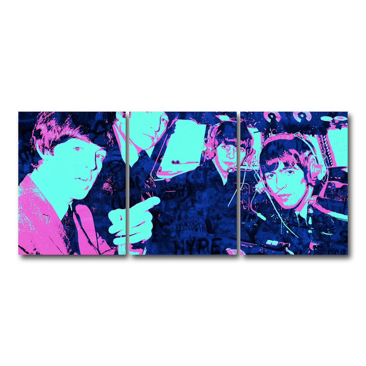 AUTO-MOCKUP WHITE | Fly Beatles | 3 Piece | Gallery Wrap Canvas | group=18x24