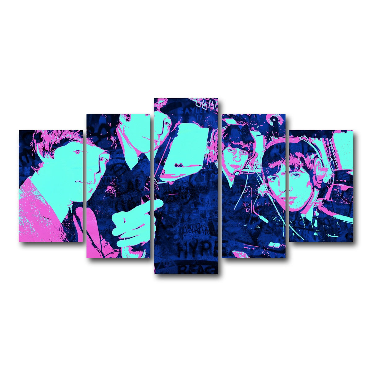 AUTO-MOCKUP WHITE | Fly Beatles | 5 Piece | Gallery Wrap Canvas | group=5_normal