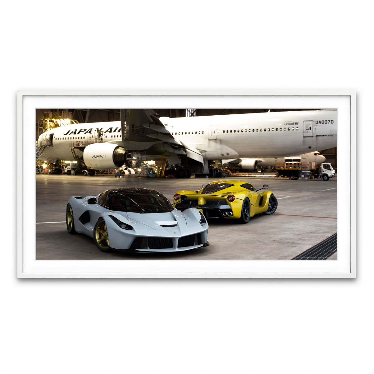 Framed Print 2x1 White