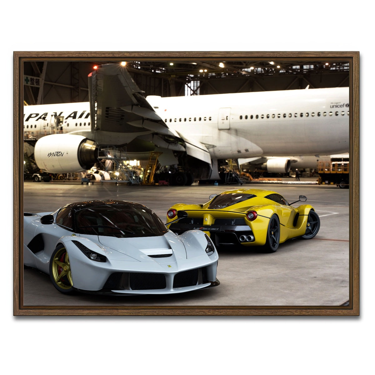 AUTO-MOCKUP WHITE | Fly or Fall | 1 Piece | Walnut Framed Canvas | group=4x3