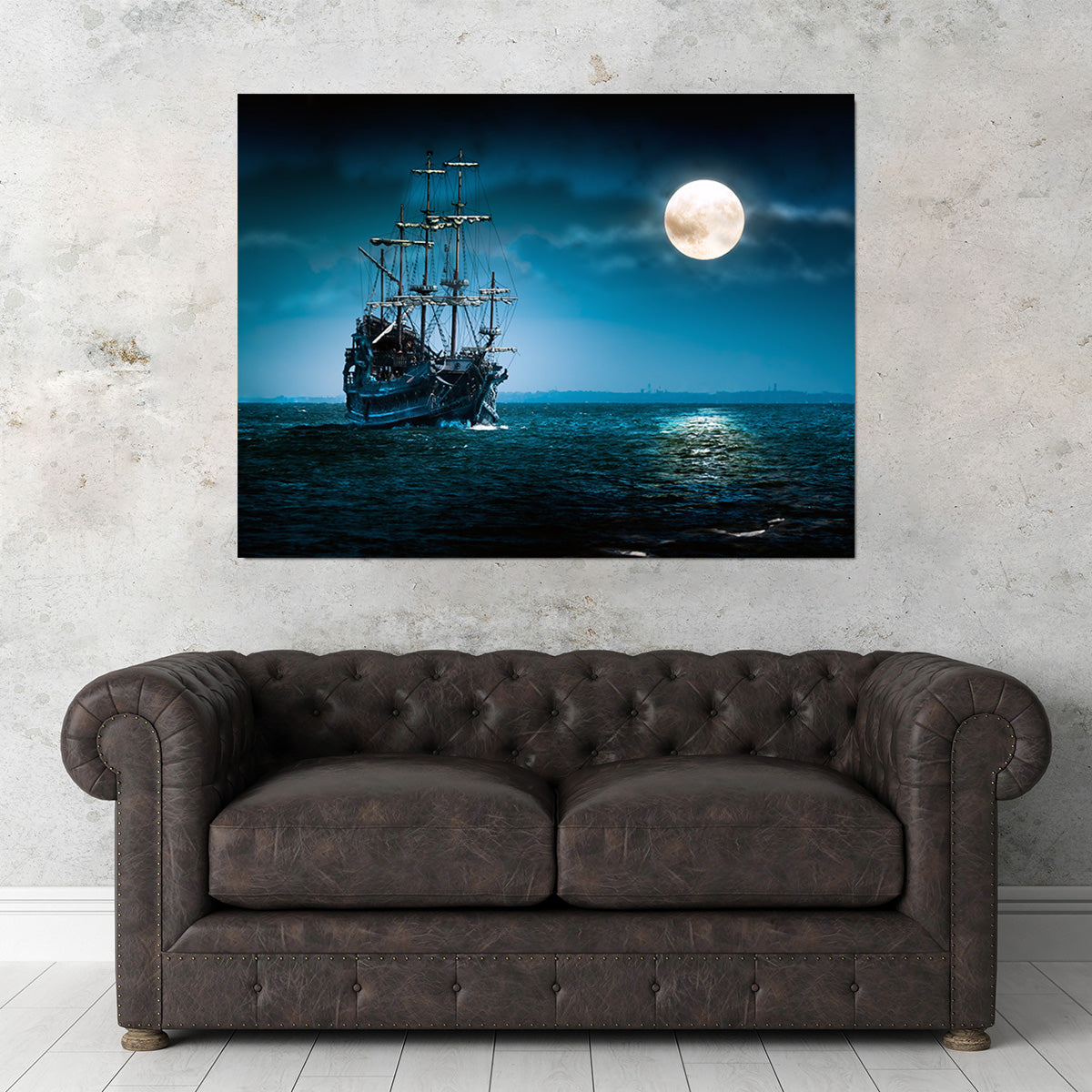 Flying Dutchman Moonlit Wall Art