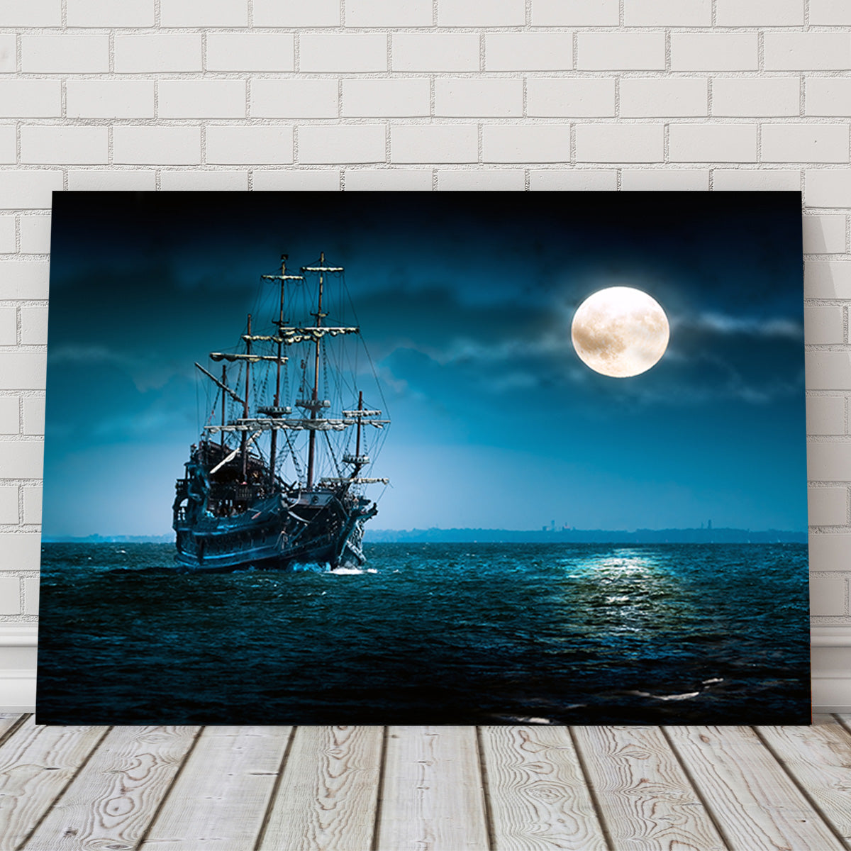 Flying Dutchman Moonlit Wall Art